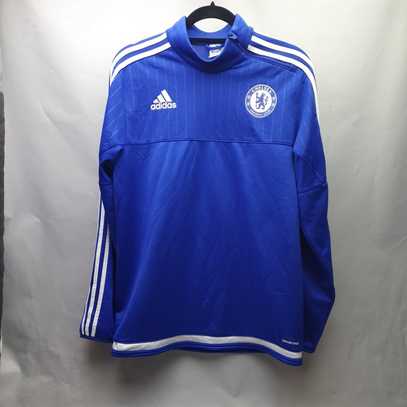 Adidas Chelsea FC Training Shirt Mens M Blue Long Sleeve Football 2015/16 S12069 gallery