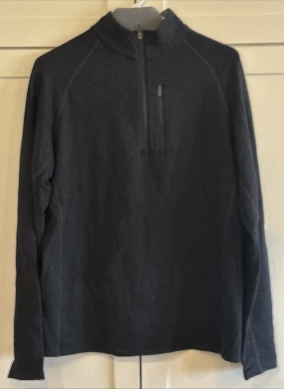 Free Fly Mens 1/4 Zip Pullover Gray Bamboo Heritage Performance Fleece Stretch M gallery