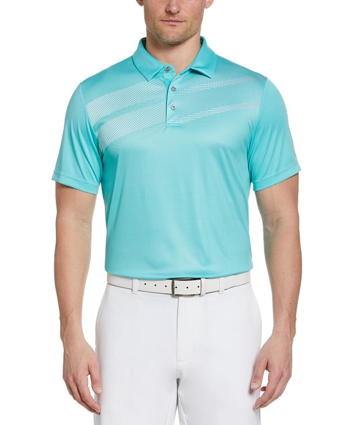 PGA TOUR Men's Gradient Print Performance Polo Shirt Stretch athletic fit XXL gallery