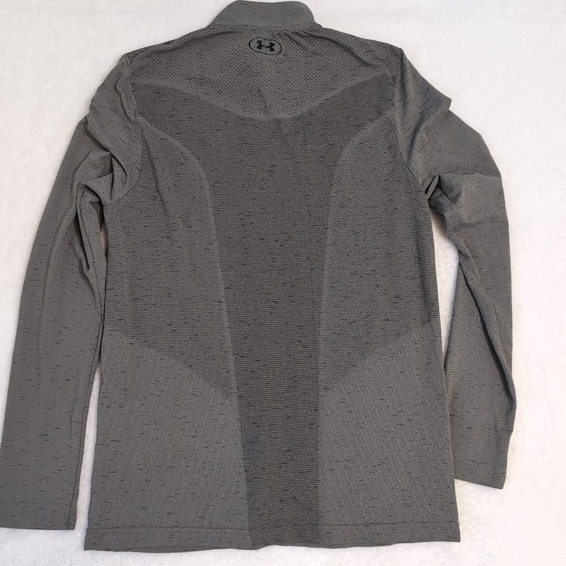 Under Armour UA Seamless 1/2 Zip Pullover Dark Gray 1359875 Men's Sm Fitted gallery
