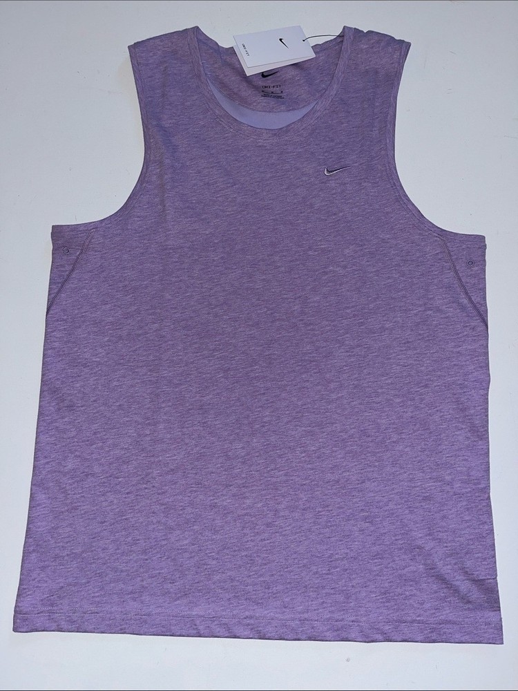 Nike Tank Top Men's M Versatile Gym shirt Dri-Fit Cotton Poly Soft purple $55