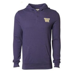 Colony Men’s Washington Huskies Hooded Waffle Henley Shirt Purple XXL $52 Value