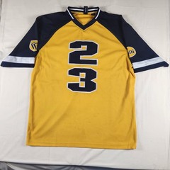 Vintage Karl Kani Sport 23 Jersey Yellow Navy Blue Hip Hop Streetwear XL 90s