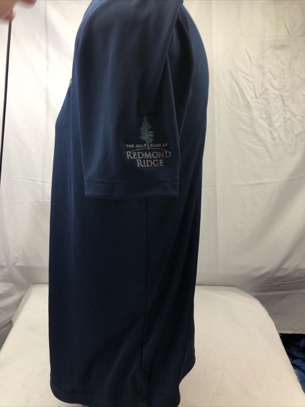 adidas Men's Performance Logo Navy Solid Golf Polo UPF 50 Med Redmond Ridge Oki gallery
