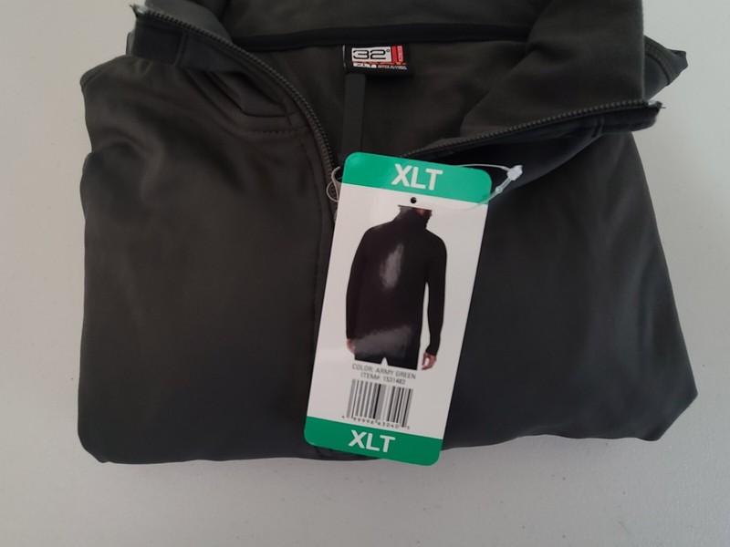 32 degrees Heat Men's Tech 1/4 zip Fleece Pullover Army Green Size XLT gallery