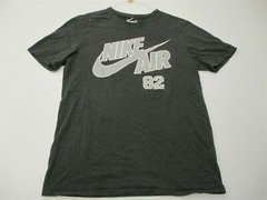 NIKE Shirt Men’s Size M Active 100% Cotton AIR #82 Short Sleeve Gray Crew