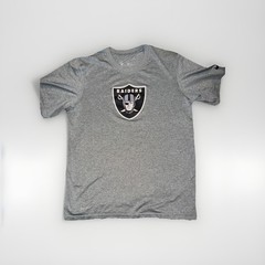 Men’s Raiders Tshirt Medium Gray Dri Fit Short Sleeve