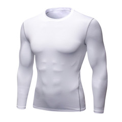 Men Gym Training Cycling Sports Tight Long Sleeves T-Shirts Fitness Running Top