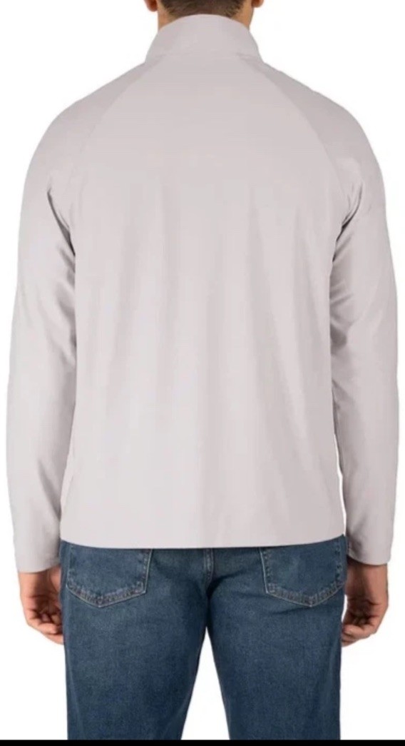 Gerry Men's Light Grey Active Quarter Zip Top (1856546) Sizes Large NWT gallery