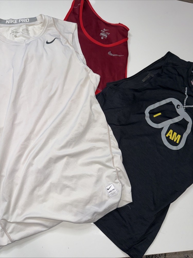 Lot Of 4 Under Armour Nike Men’s Logo Tank Top Sz S