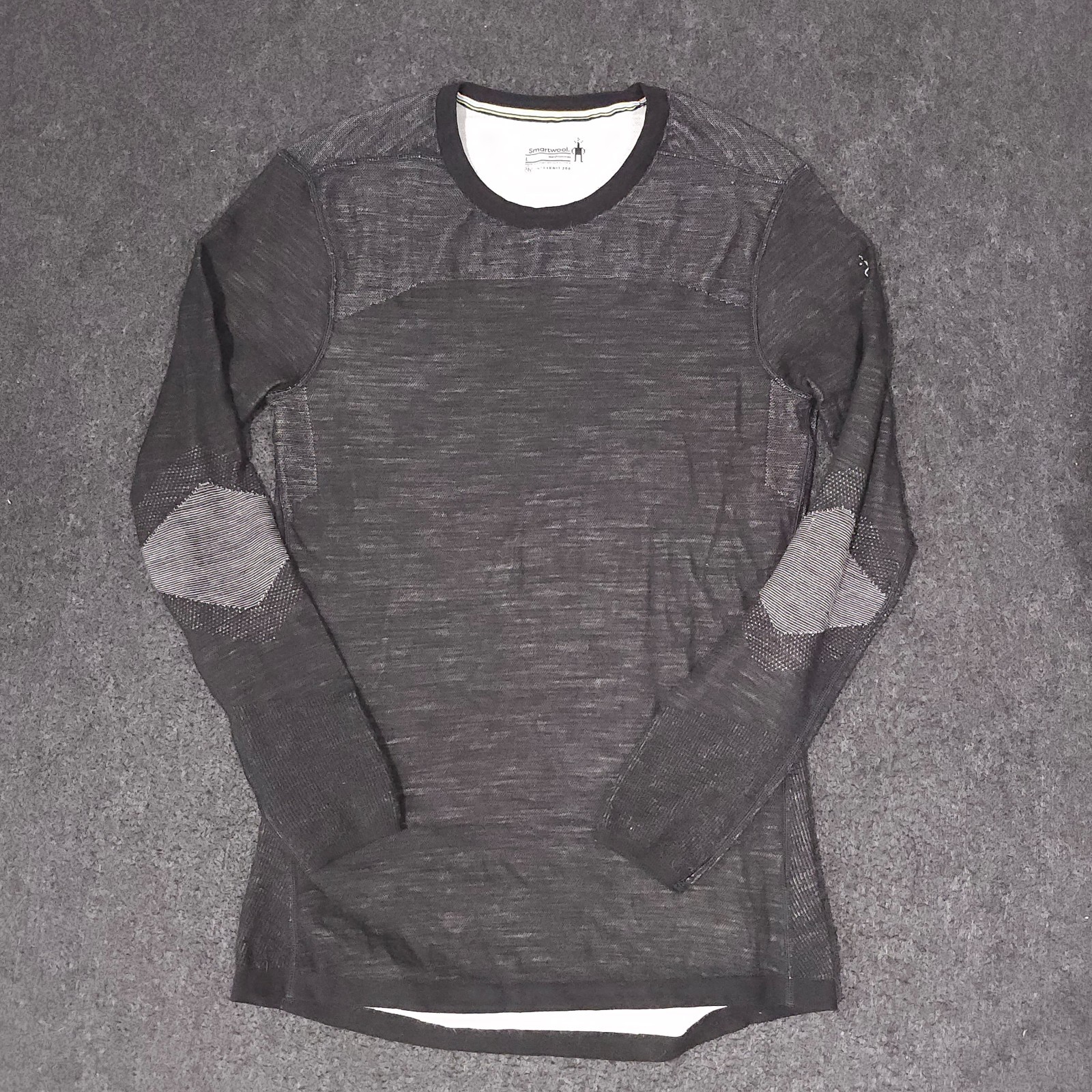 Smartwool Intraknit 200 Thermal Base Layer Mens Large Black Colorblock Merino gallery