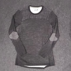 Smartwool Intraknit 200 Thermal Base Layer Mens Large Black Colorblock Merino