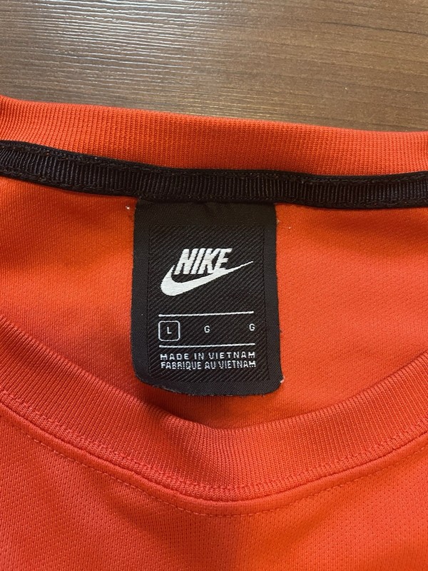 Nike Sportswear NSW Blocked Logo Orange Long Sleeve Shirt Size Large gallery