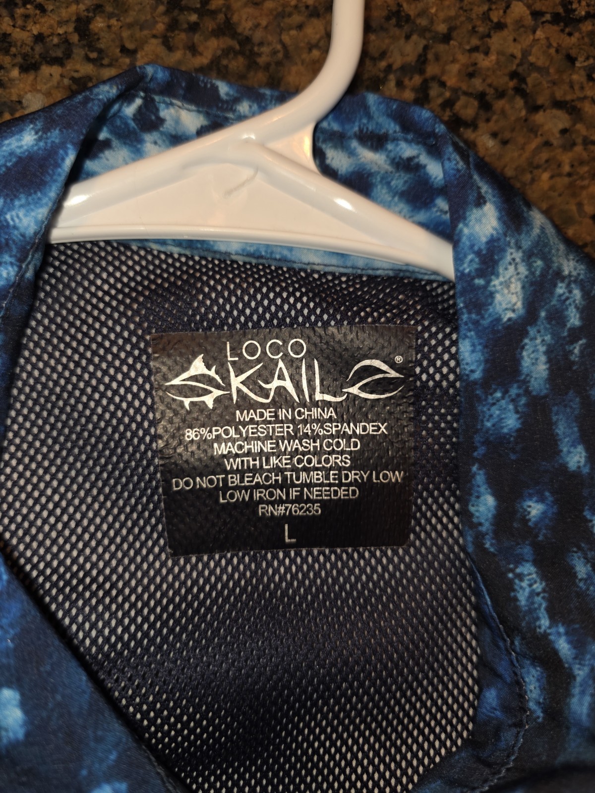 Loco Kaile Shirt L Button Up Zip Pockets Vented Lightweight Fishing Boating gallery