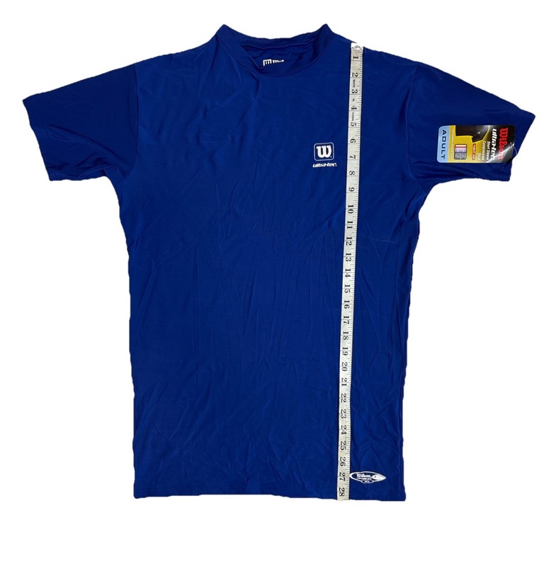 Wilson Ultra-Tec Short Sleeve Compression Shirt Royal Blue Mens Size XL gallery