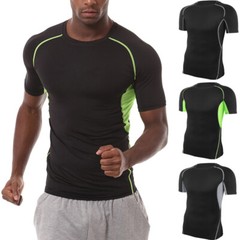Mens’ Compression Shirts Athletic Short Sleeve Quick Dry Workout T-Shirt Fitness