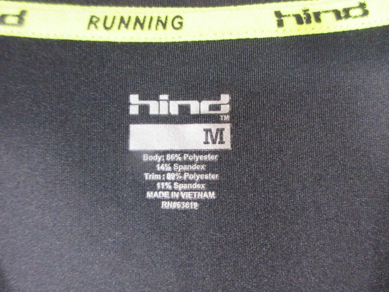 Hind Mens Activewear Running T-Shirts Crew Neck Short Sleeve Size M Black gallery