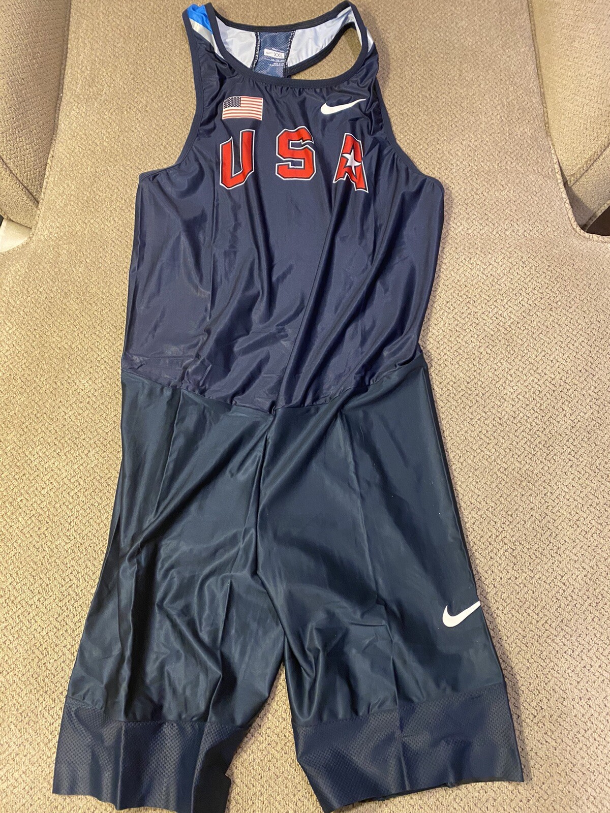 Men's Nike Pro Elite Olympics USA Track & Field Unitard Speedsuit 2XL gallery
