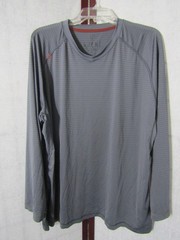 NIB Rhone AG47 Silver T-Shirt Men XXL Long Sleeve Versatility V-Neck Adult