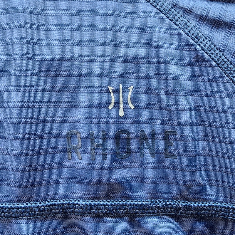 Rhone AG47 Silver Tech Mens Medium Blue Long Sleeve Performance Athletic Shirt gallery