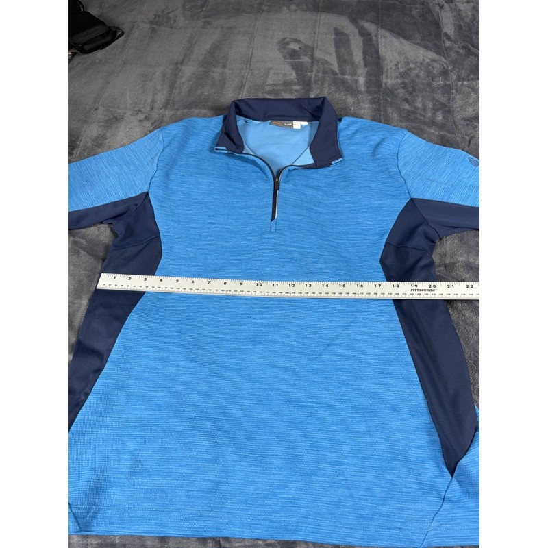 Kjus Roman Midlayer Half-Zip Pullover Blue Navy Mens XL UPF 50+ MG25-L03 gallery