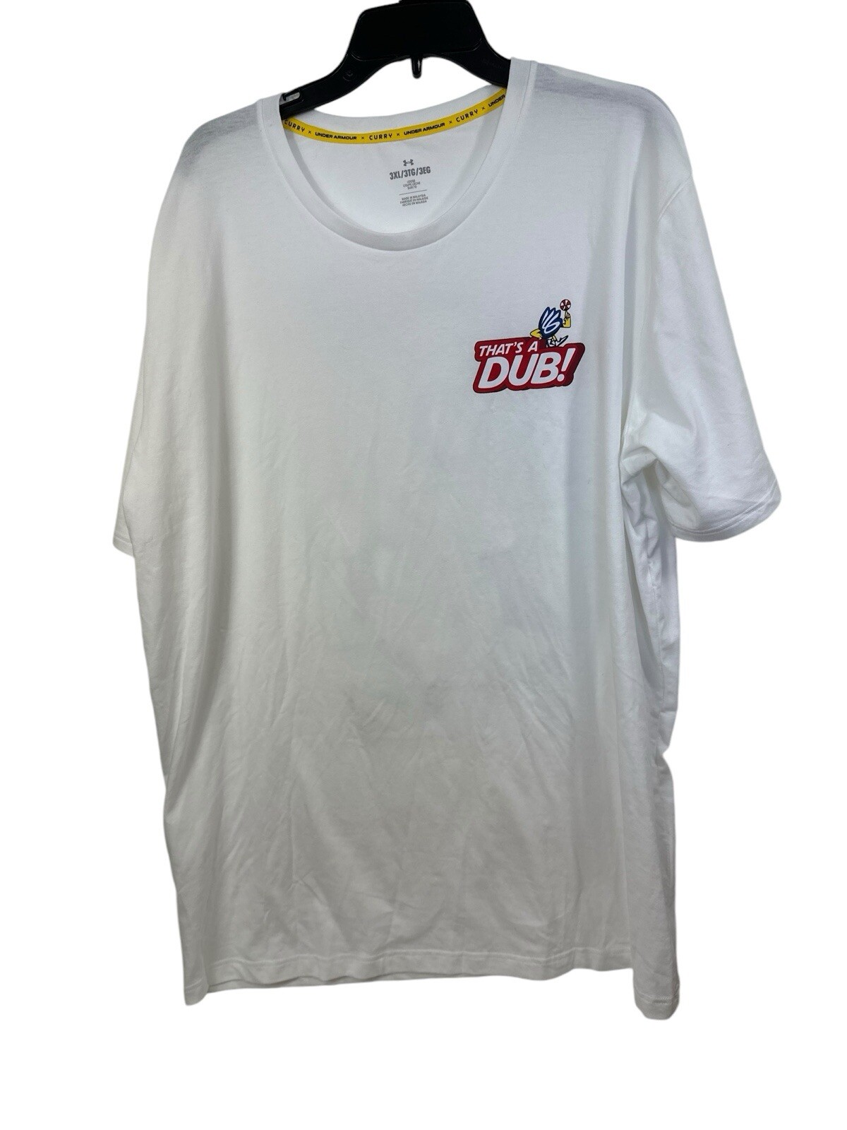 UNDER ARMOUR MENS STEPHEN CURRY DUB GOAT SHORT SLEEVE T Shirt 3xL NWOT White gallery