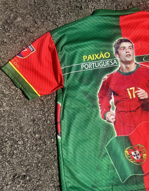 Vintage Cristiano Ronaldo Portugal Team Soccer Shirt AOP Jersey Size L gallery
