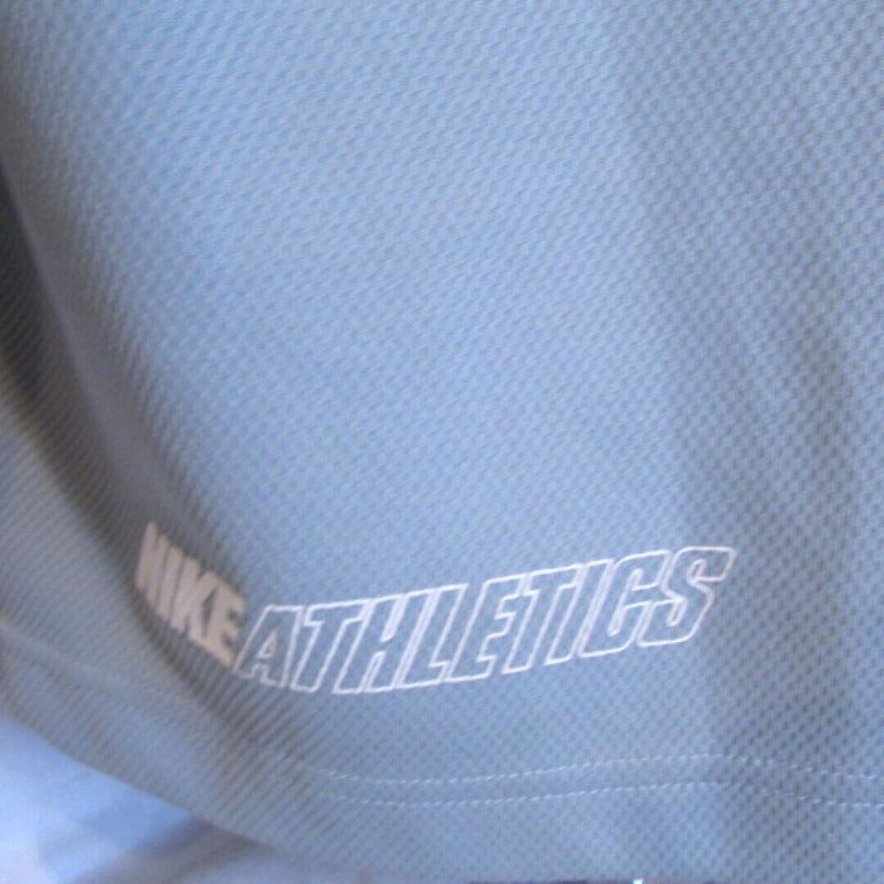 Nike Athletics Men's Gray with Blue & White Pullover Shirt XXL gallery
