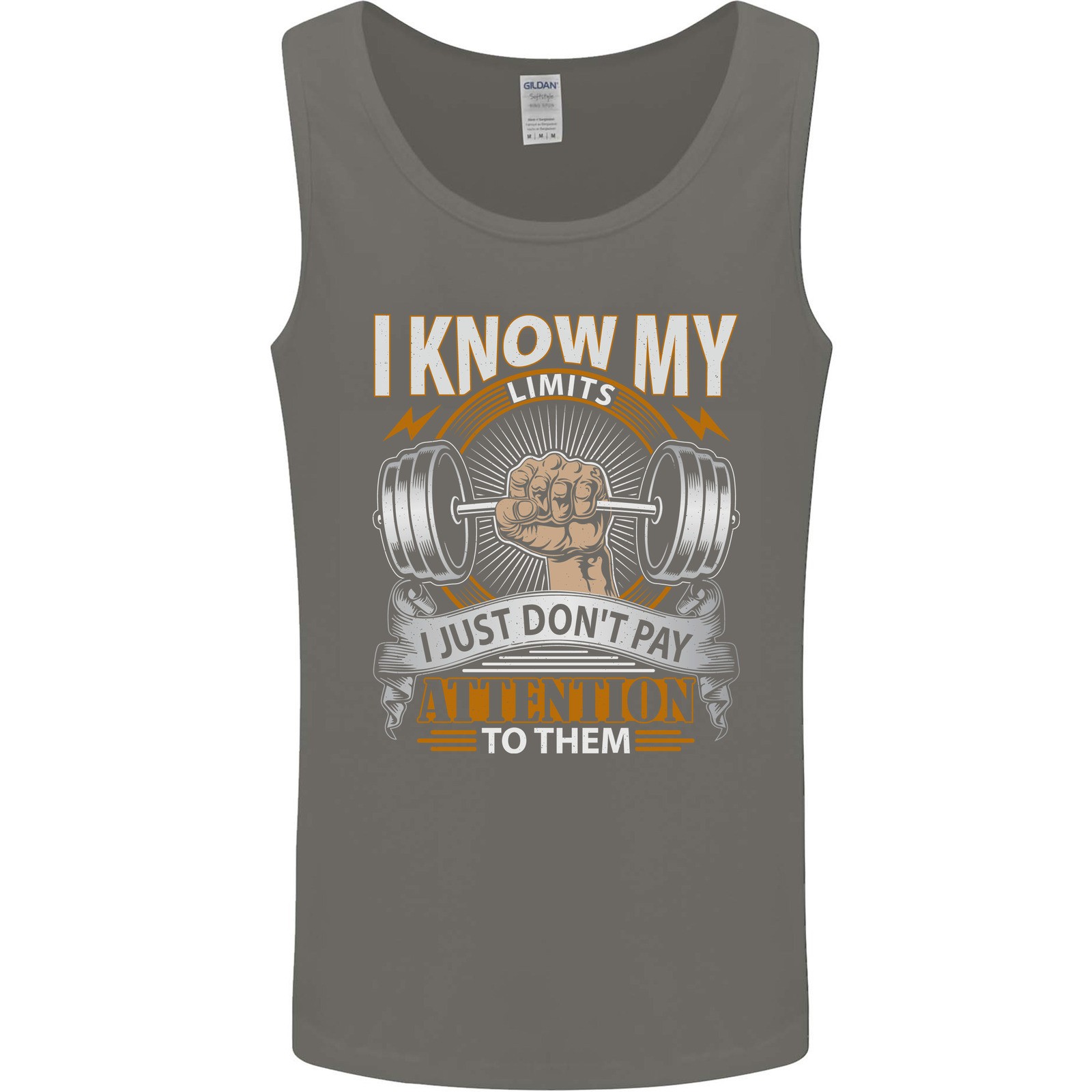 My Limits Inspirational Gym Quote Bodybuilding Mens Vest Tank Top gallery