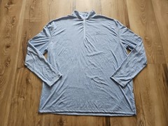 Ducks Unlimited Pullover Quarter Zip Athletic Long Sleeve Shirt-Mens XXL Blue