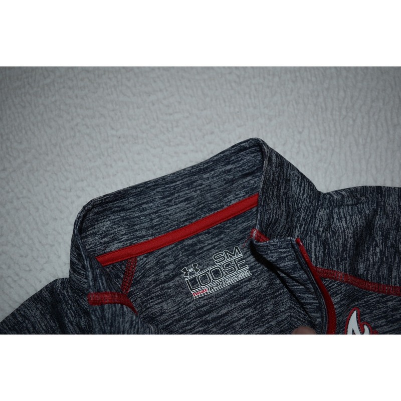 Under Armour Golf Pullover Shirt 1/4 ZIP Men Size Small Atlanta Braves Baseball gallery