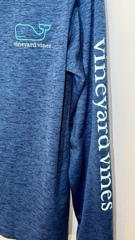 Vineyard Vines Performance Blue Athletic Long Sleeve Shirt - Men's XS gallery