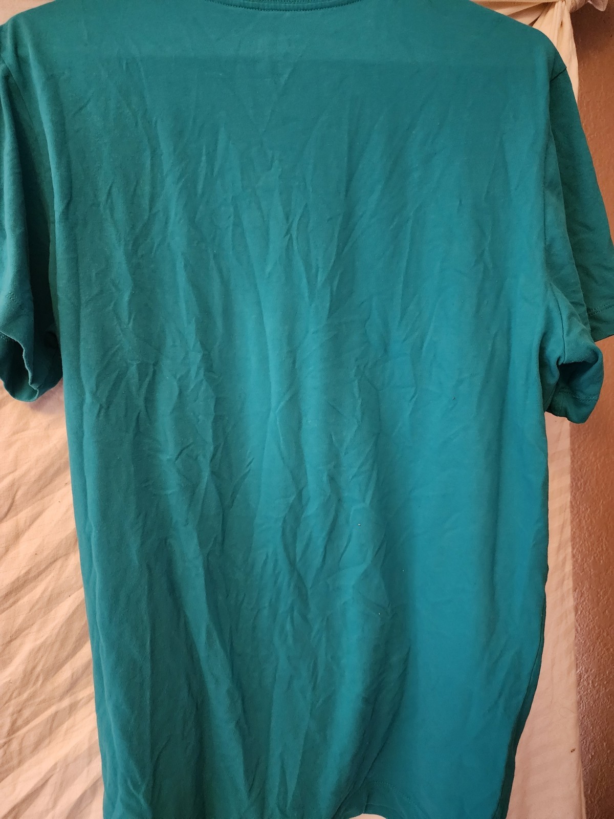 Nike Dri-FIT Men's L Teal Short Sleeve Crew Neck Polyester Tiger Woods Logo Tee gallery