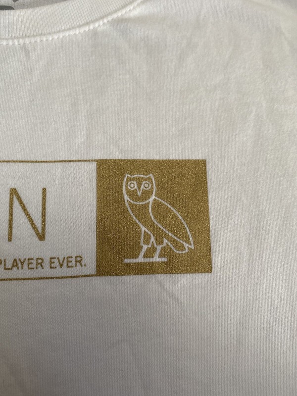 NIKE AIR JORDAN 1 10 OVO DRAKE SHIRT WHITE METALLIC GOLD 872834 100 sz XL gallery