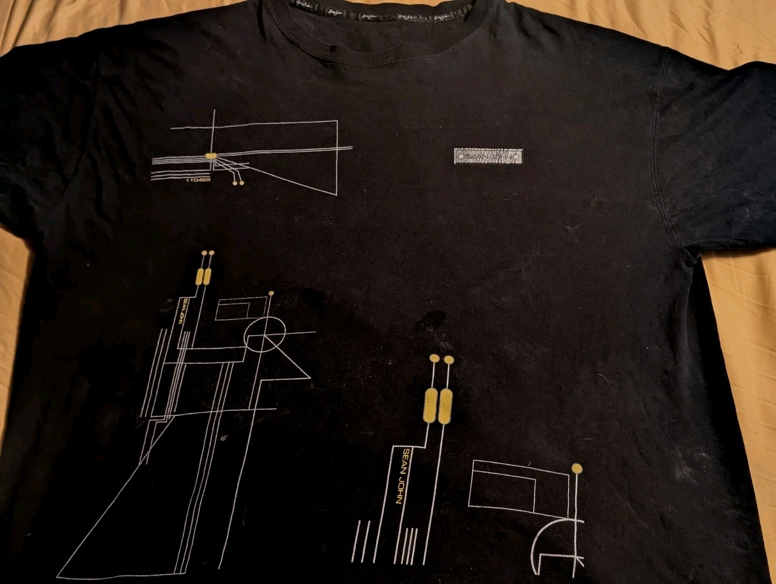 Sean John Resistor & Capacitor Signal Path Short Sleeve Men Sz 2XL gallery