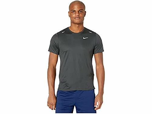 Nike Running Elevate Men's Breathable Shirt- Dark Smoke Grey/Reflective XL gallery