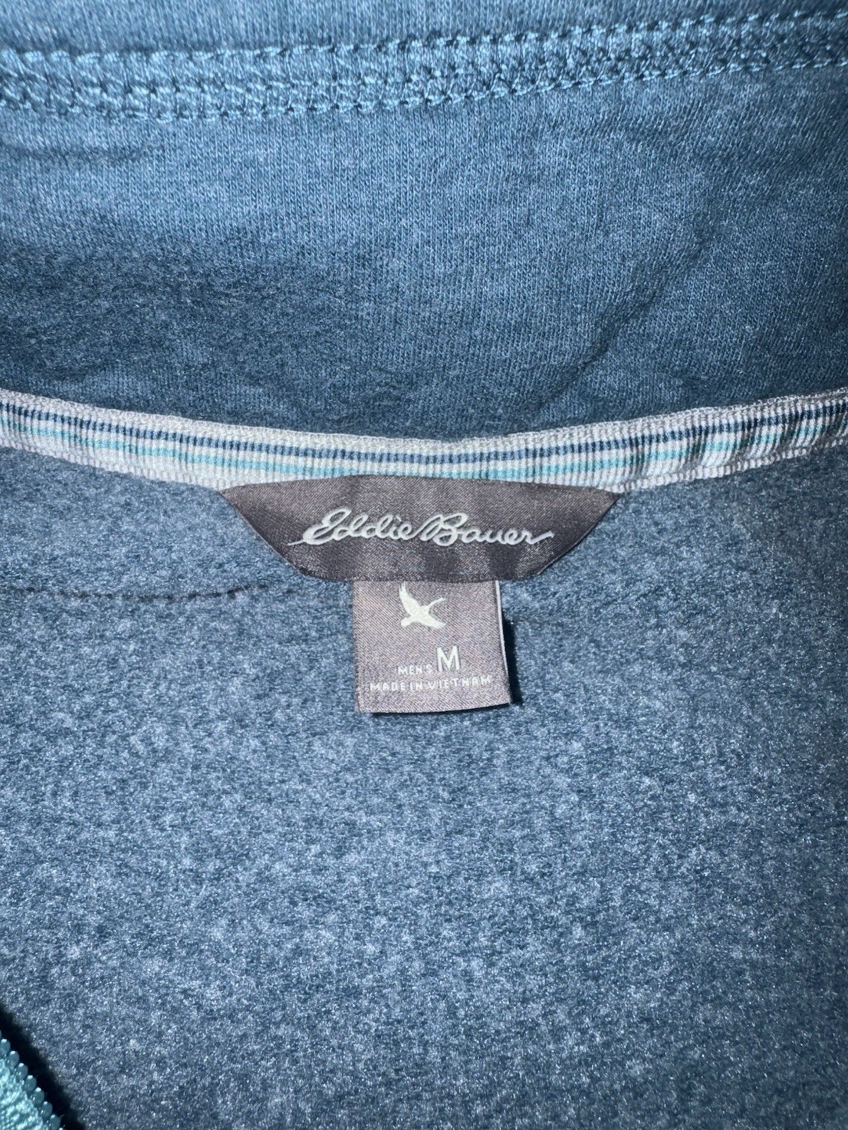 Eddie Bauer Green Half Zip Pullover Mock Neck Sweatshirt Sweater Medium NWT gallery