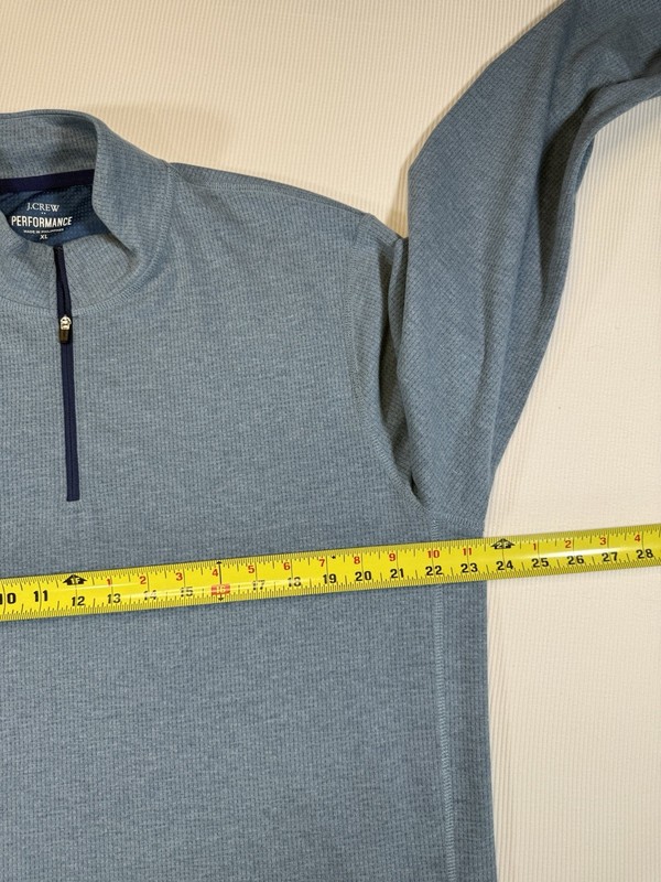 J Crew Performance 1/4 Zip Pullover Mens XL Blue Athletic Golf Stretch Top gallery