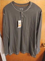 Legendary Whitetails Men’s 3XL Maverick Slub Henley Pullover Shirt Army Green…