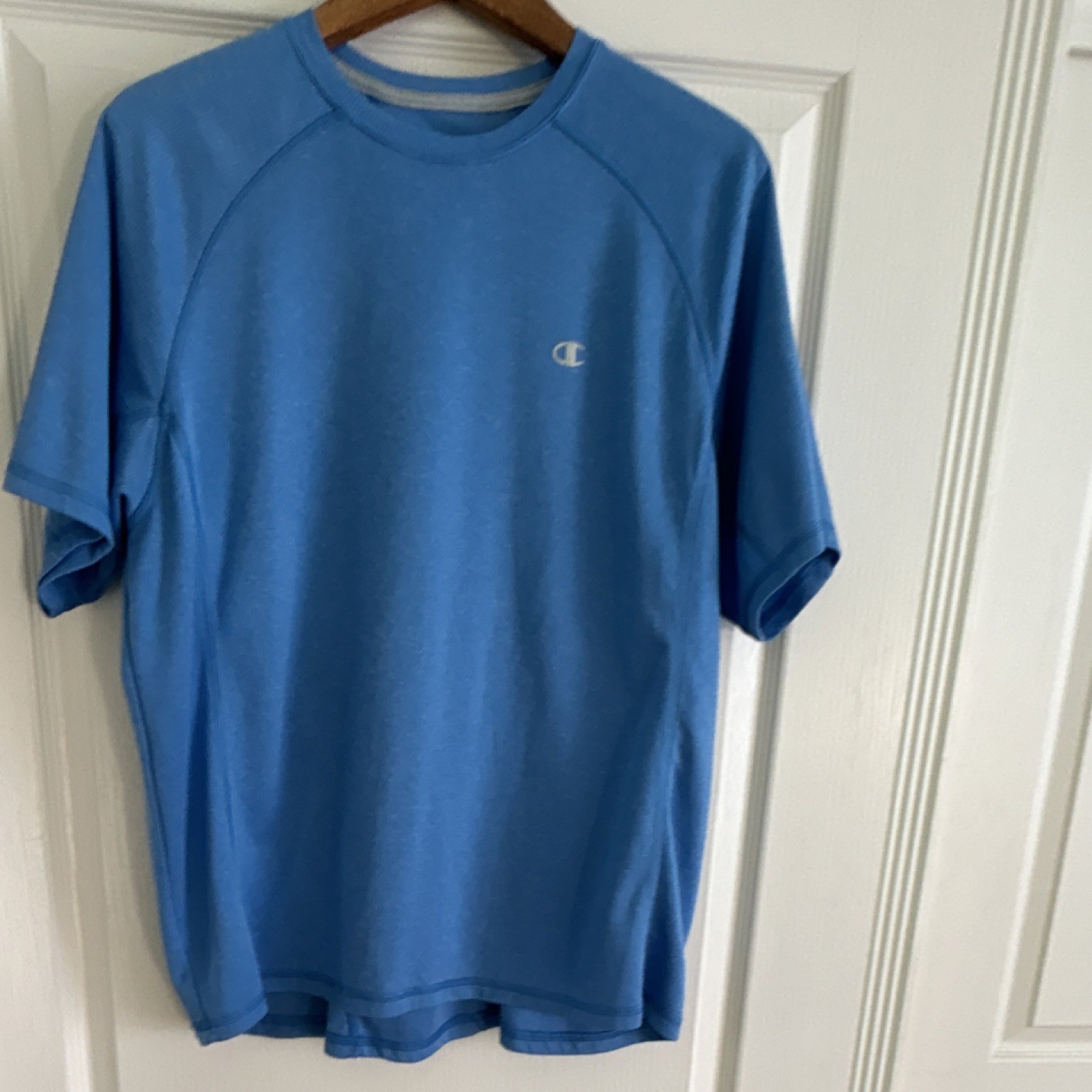 Champion Double Dry Blue Moisture Wicking T-Shirt Regular Fit Men's L gallery