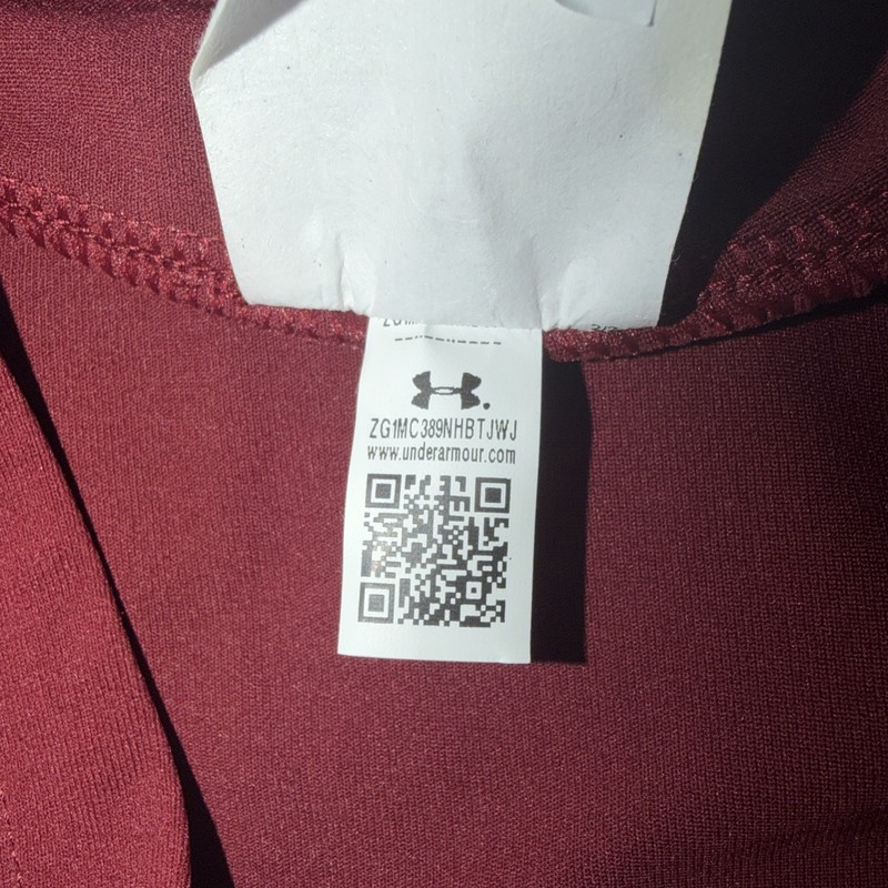 UNDER ARMOUR Mens XL Qualifier Run Half Zip Red Black Fitted Long Sleeve NWT gallery