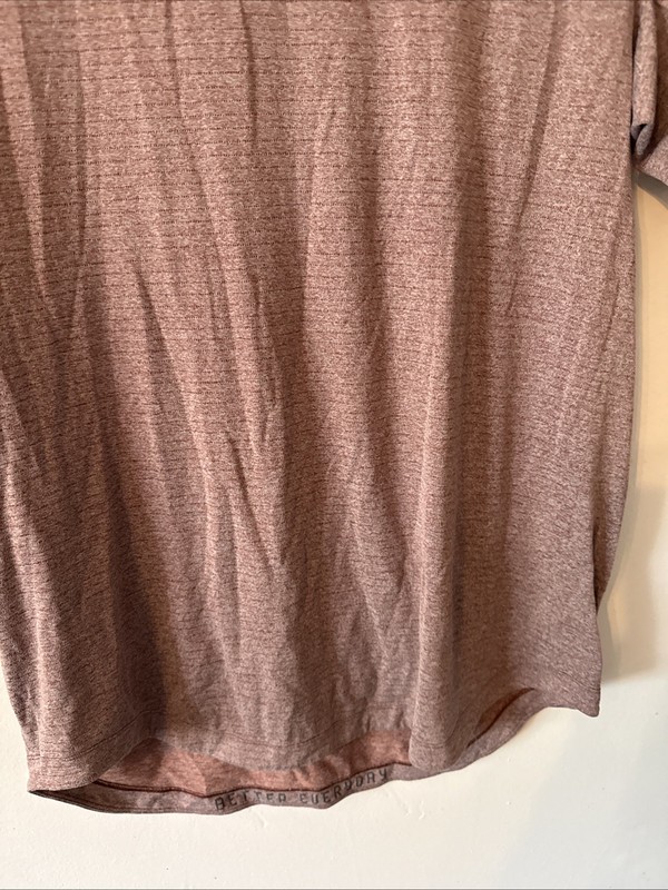 Lululemon Men’s Drysense Muted Athletic Terracotta Silvercrescent Tee Sz S A26 gallery