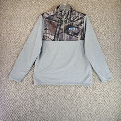 Under Armour 1/4 Zip Pullover Mens Large Mossy Oak Camo Long Sleeve