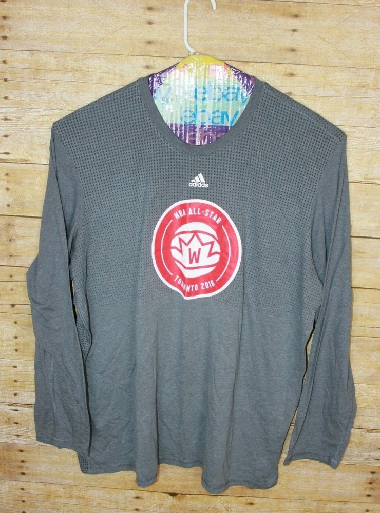 Adidas NBA All-Star Toronto 2016 Men's 3XL Aeroknit Climacool Grey Long Sleeve