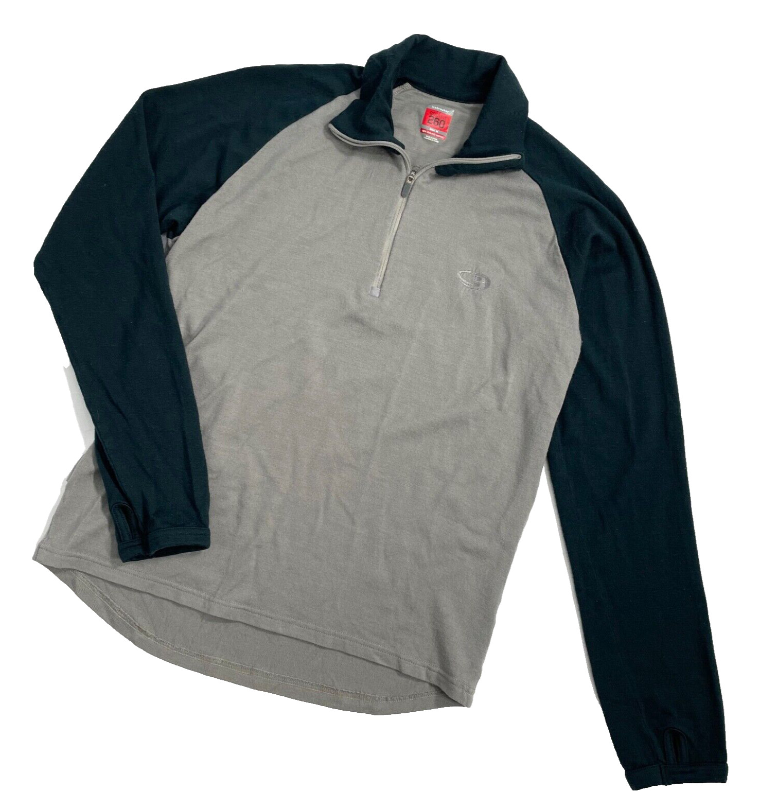 Icebreaker 1/4 zip 260 Bodyfit Performance Merino Wool Baselayer Pullover Mens M gallery