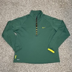 Nike Livestrong 1/4 Zip Pullover Mens XL Green Fit 2000s Y2K Spell Out VTG