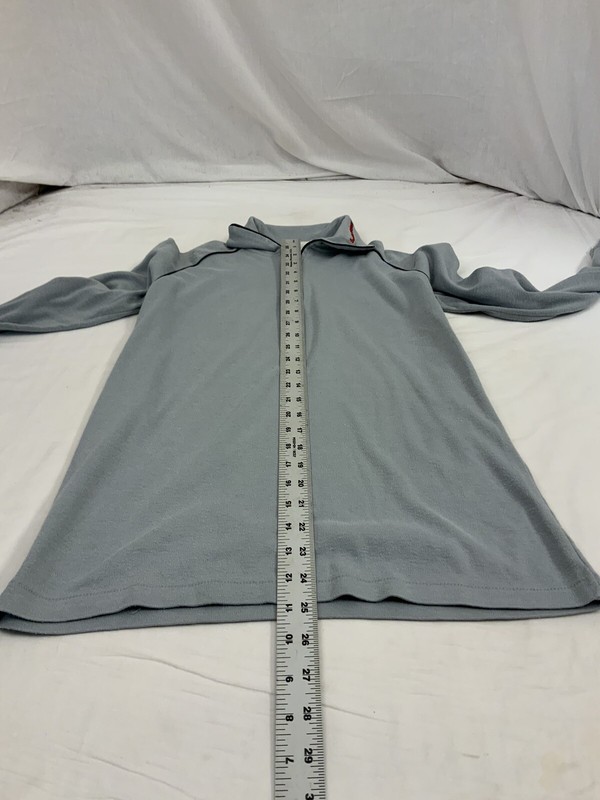 Lange 1/4 Zip Pullover M Gray Cotton Poly Long Sleeve USA LNWOT YGI X1-2 gallery