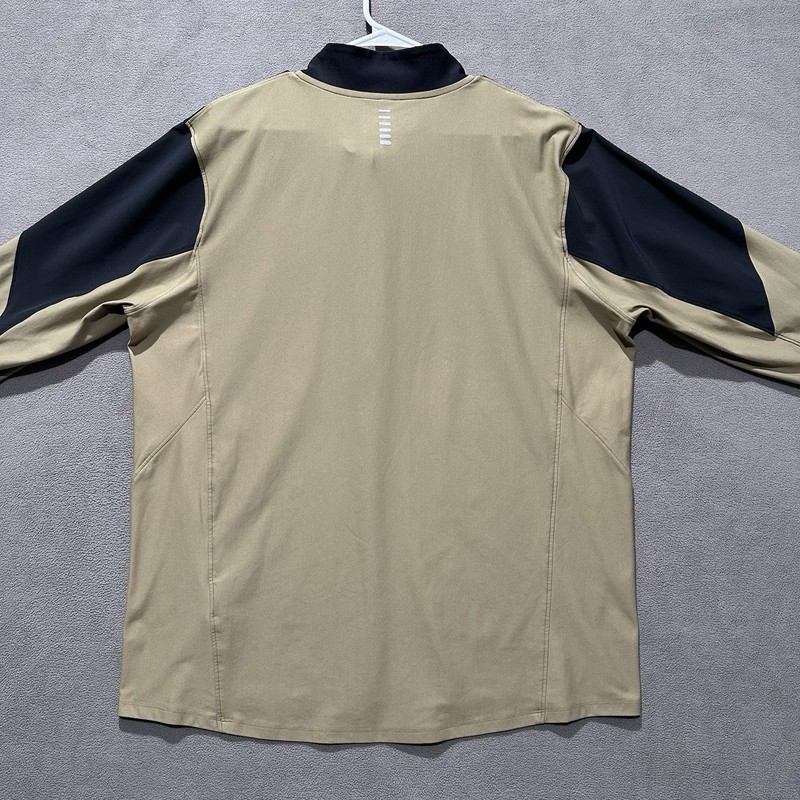 Under Armour Qualifier 1/2 Zip Running Shirt Mens 2XL Black Beige Pullover EUC gallery