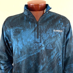 MAGELLAN Men’s 1/4 Zip RealTree Fishing Camo Performance Fishing Shirt Size 2XL