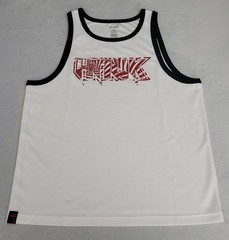 Vintage Tony Hawk Mens Tank Skater Grunge Y2K XL White Black Trim Red Logo